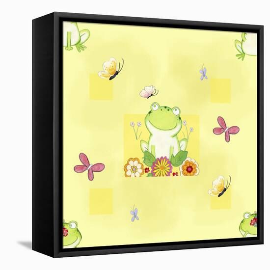 Froggie Friends-Valarie Wade-Framed Stretched Canvas