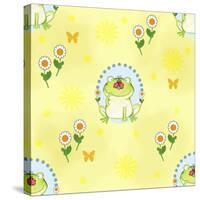 Froggie Garden-Valarie Wade-Stretched Canvas