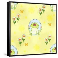 Froggie Garden-Valarie Wade-Framed Stretched Canvas