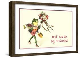 Froggie Went A-Courtin-null-Framed Art Print