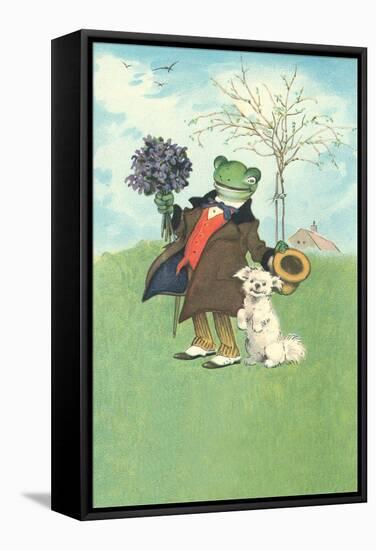 Froggy Went A'Courtin'-null-Framed Stretched Canvas