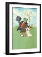 Froggy Went A'Courtin'-null-Framed Art Print