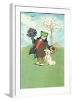 Froggy Went A'Courtin'-null-Framed Art Print