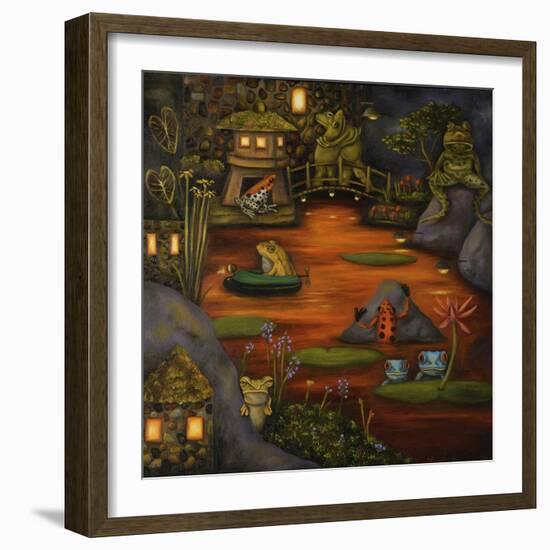 Frogland #2.-Leah Saulnier-Framed Giclee Print