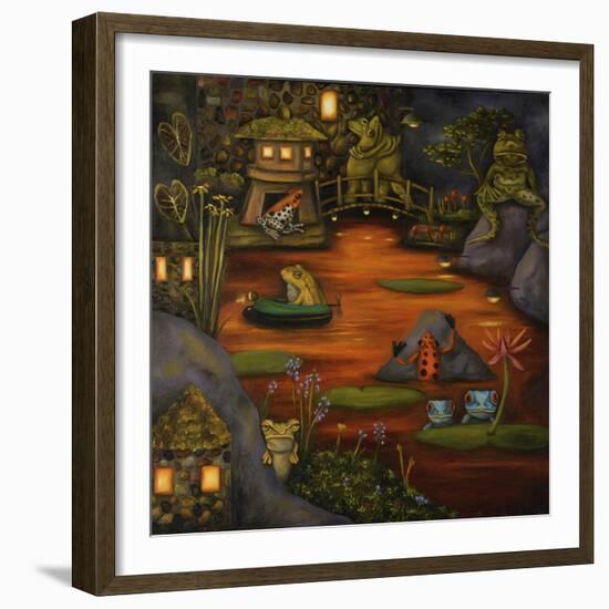 Frogland #2.-Leah Saulnier-Framed Giclee Print