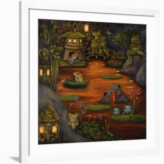 Frogland #2.-Leah Saulnier-Framed Giclee Print