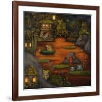 Frogland #2.-Leah Saulnier-Framed Giclee Print