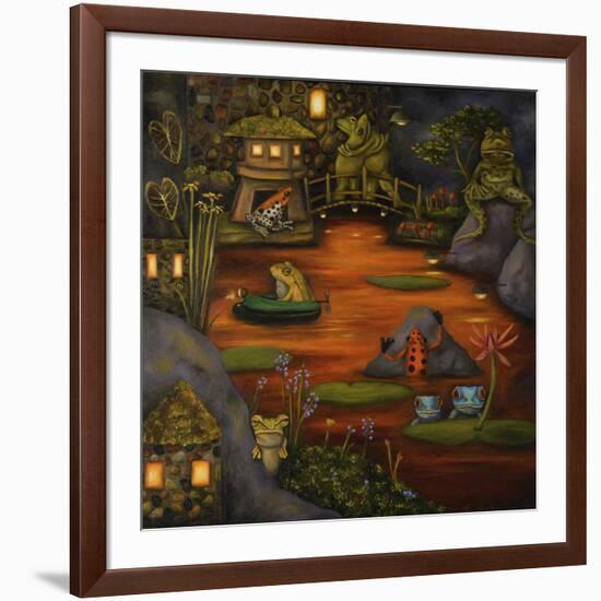 Frogland #2.-Leah Saulnier-Framed Giclee Print