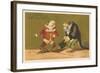 Frogs Dressed as Master and Servant-null-Framed Art Print