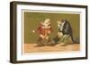 Frogs Dressed as Master and Servant-null-Framed Art Print