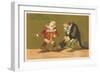 Frogs Dressed as Master and Servant-null-Framed Art Print