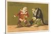 Frogs Dressed as Master and Servant-null-Stretched Canvas