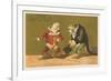 Frogs Dressed as Master and Servant-null-Framed Premium Giclee Print