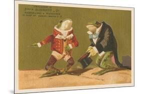 Frogs Dressed as Master and Servant-null-Mounted Premium Giclee Print