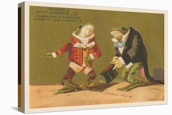 Frogs Dressed as Master and Servant-null-Stretched Canvas