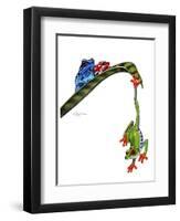 Frogs Hanging Out-Tim Knepp-Framed Premium Giclee Print