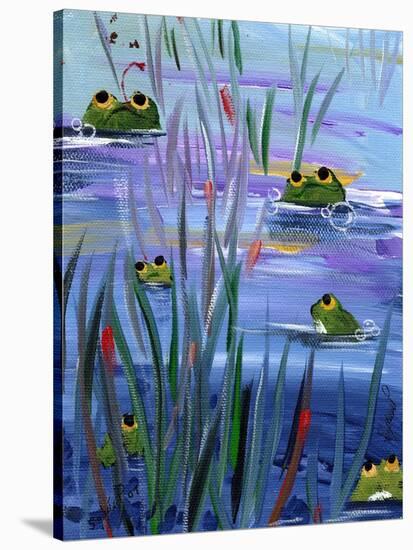 Frogs in the Pond-sylvia pimental-Stretched Canvas