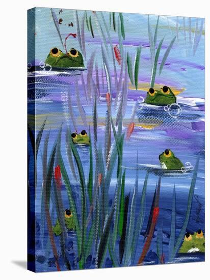 Frogs in the Pond-sylvia pimental-Stretched Canvas