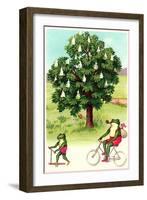 Frogs Passing Horse Chestnut-null-Framed Art Print