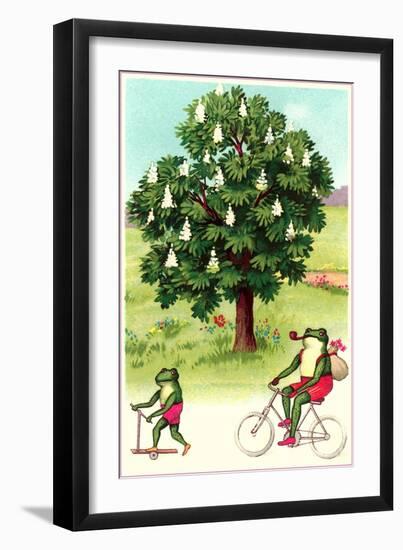 Frogs Passing Horse Chestnut-null-Framed Art Print