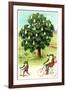 Frogs Passing Horse Chestnut-null-Framed Art Print