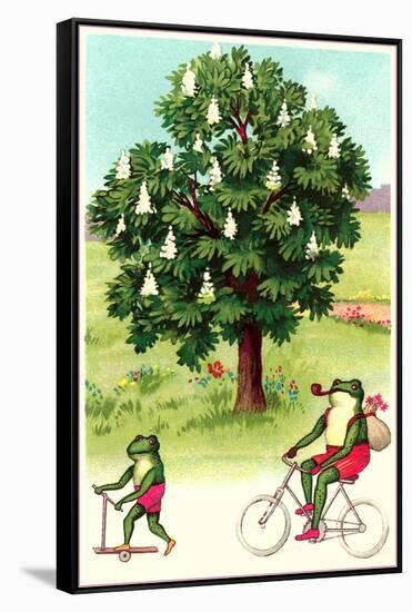 Frogs Passing Horse Chestnut-null-Framed Stretched Canvas