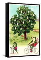 Frogs Passing Horse Chestnut-null-Framed Stretched Canvas