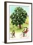 Frogs Passing Horse Chestnut-null-Framed Art Print