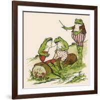 Frogs Sing 'Love in May'-null-Framed Art Print