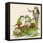 Frogs Sing 'Love in May'-null-Framed Stretched Canvas