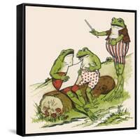 Frogs Sing 'Love in May'-null-Framed Stretched Canvas