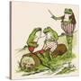 Frogs Sing 'Love in May'-null-Stretched Canvas