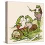 Frogs Sing 'Love in May'-null-Stretched Canvas