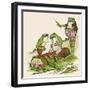 Frogs Sing 'Love in May'-null-Framed Art Print