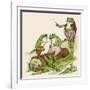 Frogs Sing 'Love in May'-null-Framed Art Print