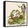 Frogs Sing 'Love in May'-null-Framed Stretched Canvas