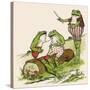 Frogs Sing 'Love in May'-null-Stretched Canvas