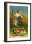 Frohe Ostern, Junge Entdeckt Osterhasen, Ostereier-null-Framed Giclee Print