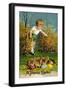 Frohe Ostern, Junge Entdeckt Osterhasen, Ostereier-null-Framed Giclee Print