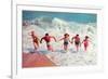 Frolicking in Waves, Retro-null-Framed Premium Giclee Print