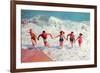 Frolicking in Waves, Retro-null-Framed Premium Giclee Print