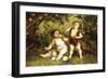 Frolicking Putti (Oil on Canvas)-Franz Eybl-Framed Giclee Print