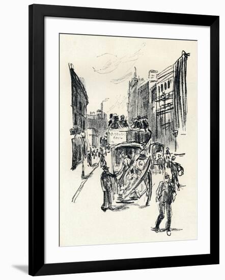 From a Chalk Drawing by Emil Orlik, C1900-Emil Orlik-Framed Giclee Print