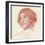 'From a study in sanguine', c1899-John William Waterhouse-Framed Giclee Print