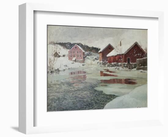 From Akers River, 1901-Fritz Thaulow-Framed Giclee Print