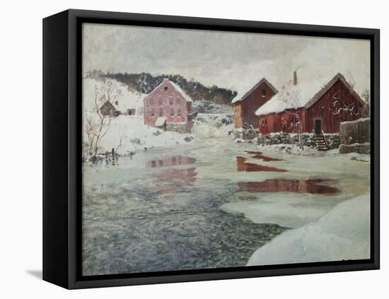 From Akers River, 1901-Fritz Thaulow-Framed Stretched Canvas