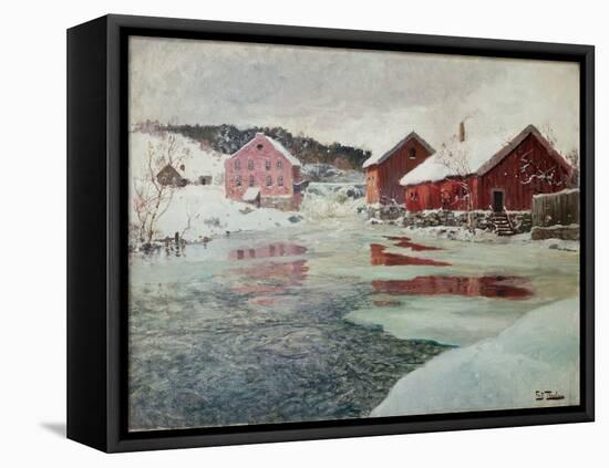 From Akers River, 1901-Fritz Thaulow-Framed Stretched Canvas