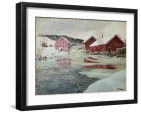 From Akers River, 1901-Fritz Thaulow-Framed Giclee Print