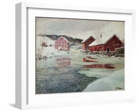 From Akers River, 1901-Fritz Thaulow-Framed Giclee Print