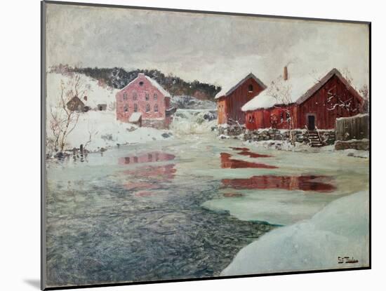 From Akers River, 1901-Fritz Thaulow-Mounted Giclee Print